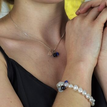 Personalised Birthstone Crystal And Charm Necklace, 2 of 13