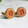 Personalised Leather Cufflinks Anniversary Gift, thumbnail 1 of 12