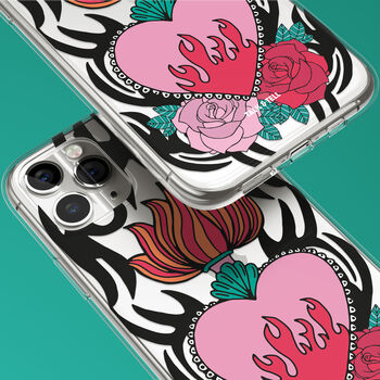 Tribal Tattoo Heart Phone Case For iPhone, 7 of 10