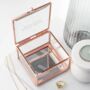 Personalised Rose Gold Glass Jewellery Box, thumbnail 3 of 5