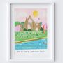 Bolton Abbey, Yorkshire Dales Landmark Travel Print, thumbnail 2 of 2