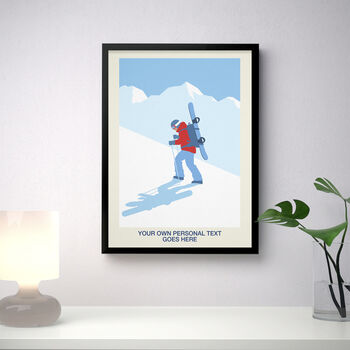 Personalised Snowboarder Walking Poster, 3 of 5