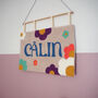 Personalised Name Wall Art Hanging With Daisy Flowers, thumbnail 4 of 6