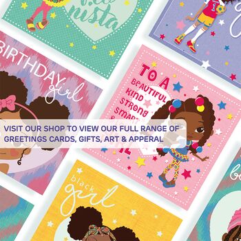 'Birthday Girl' Mixed Race Girls Birthday Card, 2 of 5