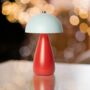 Mint Red Mushroom Rechargeable Lamp, thumbnail 1 of 4