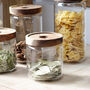 Acacia Wood Lidded Glass Storage Jar, thumbnail 6 of 6