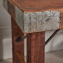 Vintage Reclaimed Wood Indoor Bench, thumbnail 3 of 5