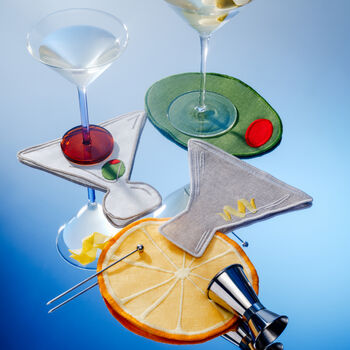 Martini Cocktail Napkins Set Of Four, 2 of 2