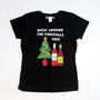 Ladies Wine Christmas T Shirt, thumbnail 3 of 5