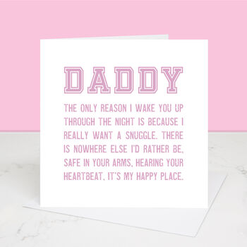 Snuggles With Daddy Father's Day Card, 3 of 3
