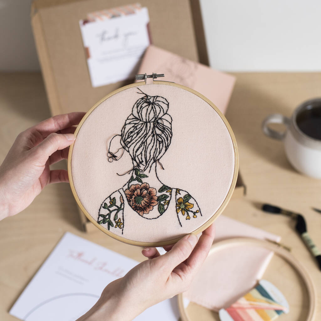 Floral Tattooed Shoulders Embroidery Kit, 1 of 8