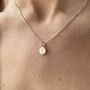 Sterling Silver Personalised Initial Disc Necklace, thumbnail 2 of 9