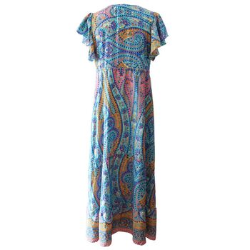 'Aurora' Paisley Cross Over Dress, 9 of 9