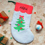 Personalised Striped Scallop Christmas Stocking, thumbnail 3 of 7