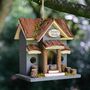 Woodland Grey Personalised Hanging Bird House, thumbnail 1 of 10