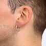 Mens Large Sterling Silver Hoop Earrings, thumbnail 7 of 7