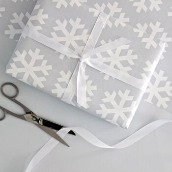 Snowflake Christmas Wrapping Paper Set, 6 of 7