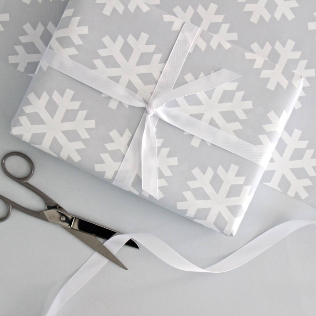 grey and white christmas wrapping paper