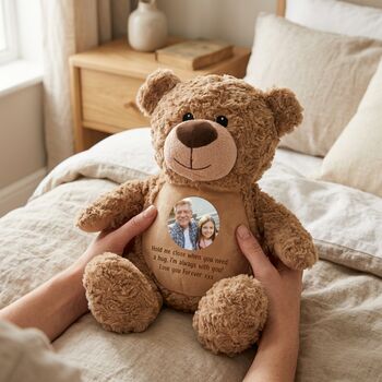 Personalised Photo Record A Voice Memory Bear Light Brown, 2 of 9