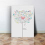 Personalised Baby Girl Happiness Tree Canvas, thumbnail 1 of 6