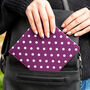 Blue Badge Parking Permit Wallet In Spotty Purple, thumbnail 1 of 8