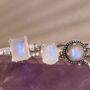 Sterling Silver Moonstone Crystals Ring, thumbnail 2 of 12