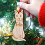Personalised Cat Breed Wooden Christmas Decoration, thumbnail 3 of 10