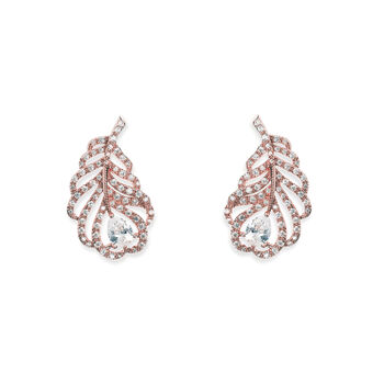 Rhodium, Gold Or Rose Gold Plated Deco Style Earrings, 4 of 12