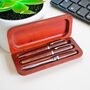 Personalised Wooden Pens Set In Gift Box, thumbnail 1 of 2