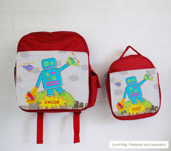 Robot Lunch Bag Personalised, 3 of 5