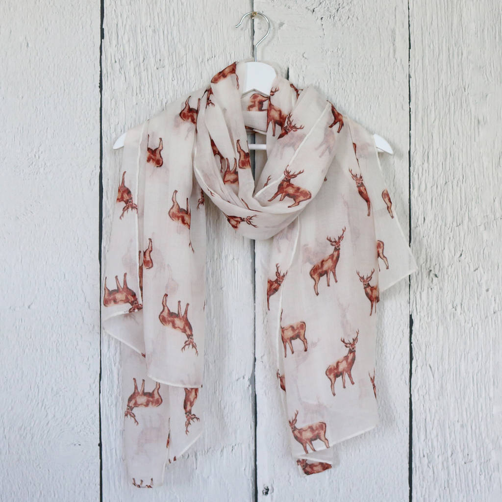 stag print scarf by hayley & co | notonthehighstreet.com
