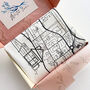Home Location Map Monochrome Design Tea Towel, thumbnail 7 of 7