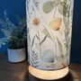 Alda Blue Spring Flowers Tall Cylinder Floral Lampshade, thumbnail 5 of 10