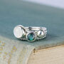 Mist Moonstone And Labradorite Stacking Rings, thumbnail 1 of 5