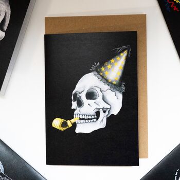 Party Skull Gothic Birthday Card, 7 of 7