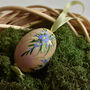Hand Painted Easter Egg Forget Me Not, thumbnail 3 of 3
