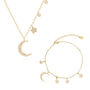 Moon And Star Charm Gift Set | Necklace And Bracelet, thumbnail 3 of 8