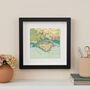 Personalised Isle Of Wight Map Print Wall Art, thumbnail 3 of 5