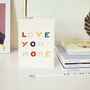 Love You More Anniversary Card, thumbnail 1 of 5
