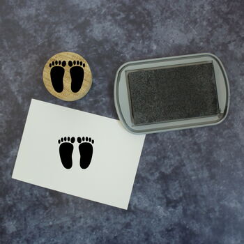 Baby Footprint Rubber Stamp, 2 of 5