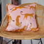 Pink Tropical Jungle Cheetah Cushion, thumbnail 1 of 6