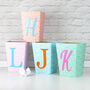 Recycled Personalised Waste Paper Bin Pastel Colours, thumbnail 2 of 5