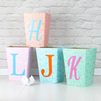 Recycled Personalised Waste Paper Bin Pastel Colours, 2 of 5