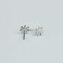 Sterling Silver Simple Daisy Flower Stud Earrings, thumbnail 3 of 5