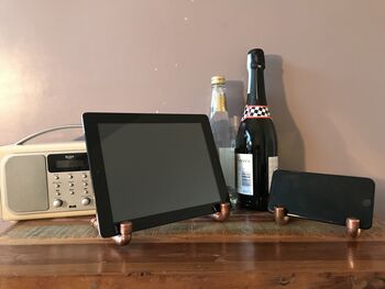 Copper Pipe Gadget Stands Tablet Stand, 2 of 5