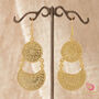 Matt Gold And Silver Plated Detailed Statement Earrings, thumbnail 7 of 10