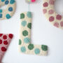 Green Polka Dot Decorative Letter, thumbnail 1 of 5
