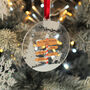 North Pole Glitter Acrylic Family Christmas Tree Decoration, thumbnail 1 of 3