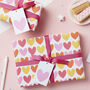 Pink Heart Wrapping Paper Set, thumbnail 4 of 6