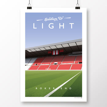 Sunderland Stadium Of Light Roker End Poster, 2 of 6